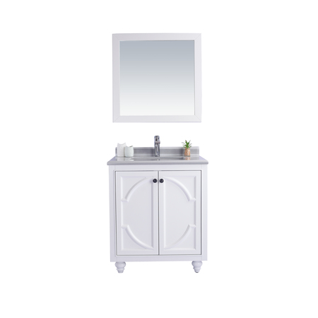 LAVIVA Odyssey, 30, White Cabinet & White Stripes Counter 313613-30W-WS